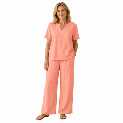 Women's Plus Size Elegant Wide Leg Pants Set