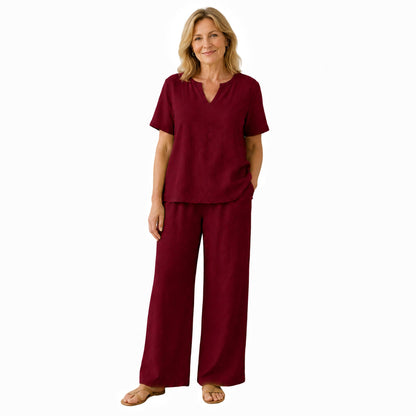 Women's Plus Size Elegant Wide Leg Pants Set