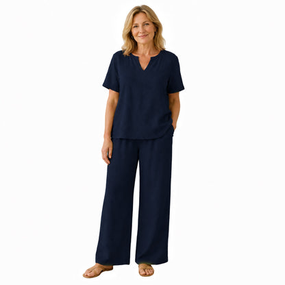 Women's Plus Size Elegant Wide Leg Pants Set